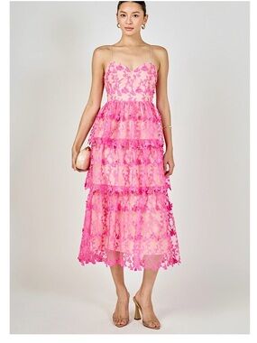 knee length dresses for ladies Crochet Layered Midi Dress – Endless Rose